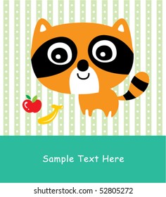 cute civet greeting tag