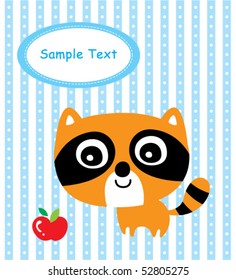 cute civet greeting tag