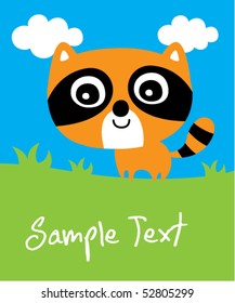 cute civet greeting tag