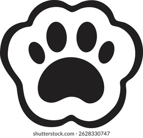 Cute and clean cat paw logo vector, perfect for pet brands, vets, or shelters. Fully scalable, modern, and customizable design.