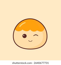 Cute and clean flat design of Indonesian pineapple tart (nastar) with various expressions, ideal for children’s products, food-themed visuals, or playful culinary projects
