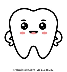 Cute clean tooth icon Design