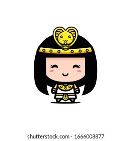 Cute Cleopatra's queen character vector design