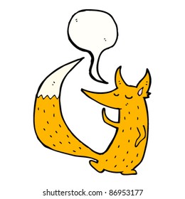 cute clever fox cartoon