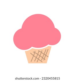 Cute clipart and cake logo templates in various styles and colors in series form 