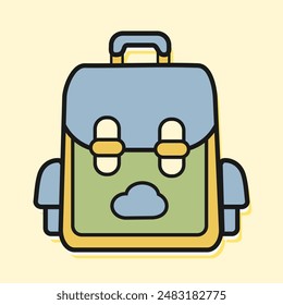 cute clipart cartoon of backpack for girl