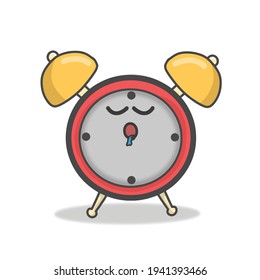 Ilustración de diseño de la plantilla de vector de carácter de reloj de corte