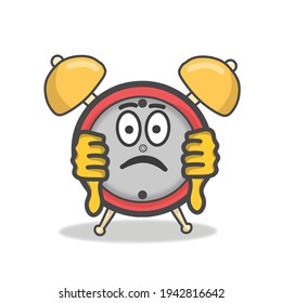 Cute clock character vector template design illustration
