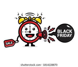 reloj lindo con viernes negro megáfono