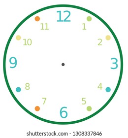 Cute Clock Vector Vector Stock Vector (Royalty Free) 1308337846