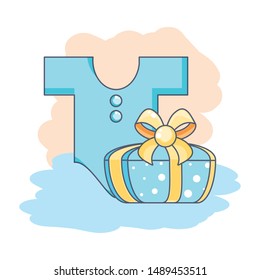 cute clothes for baby with gift box present