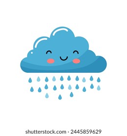 Cute. Cloud. Baby illustration in flat style