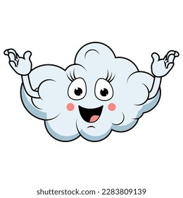 cute cloud cartoon illustration graphic