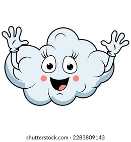 cute cloud cartoon illustration graphic