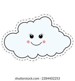 cute cloud cartoon illustration graphic