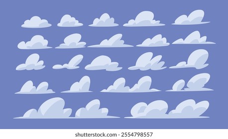 Cute cloud cool weather cartoon style