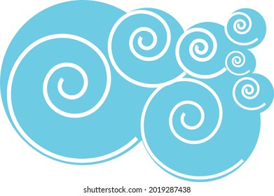 Cute cloud. Editable clip Art.
