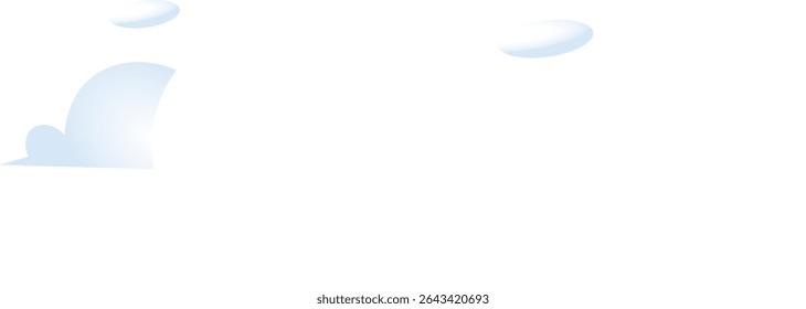 Cute Cloud Gradient Illustration. Weather Icon Concept Isolated