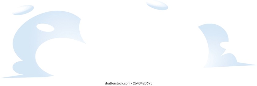 Ilustración de gradiente de nube linda. Concepto de icono de Clima aislado