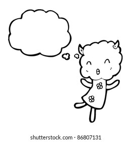 cute cloud head creature cartoon