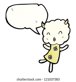 cute cloud head monster cartoon