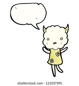 cute cloud head monster cartoon