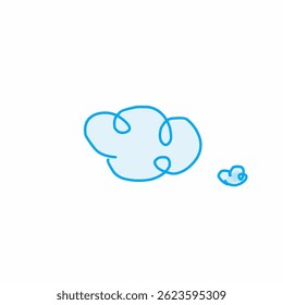niedliche Wolke Symbol oder doodle Wolke
