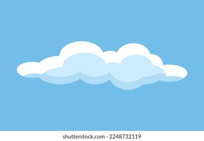 Cute cloud icon. Sticker for social networks and instant messengers. Aesthetics and elegance, metaphor for tenderness, care and love. Company logotype and branding. Cartoon flat vector illustration