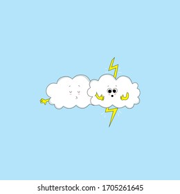 Cute Cloud Ilustration Design Vektor
