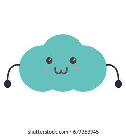 Cute cloud kawaii cartoon