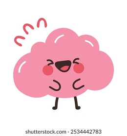 cute cloud kawaii cartoon vector illustration graphic design pink color