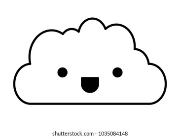 cute cloud kawaii character
