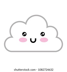 cute cloud kawaii character
