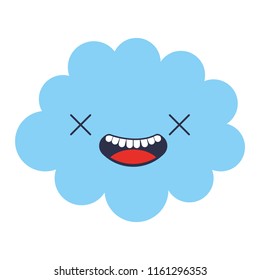 cute cloud kawaii character