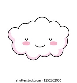 cute cloud kawaii character
