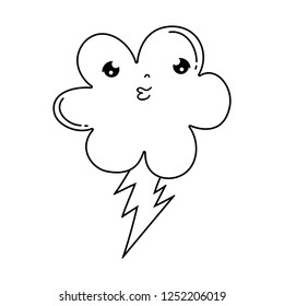 cute cloud kawaii character