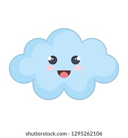 cute cloud kawaii character