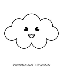 cute cloud kawaii character