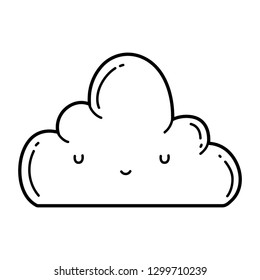 cute cloud kawaii character