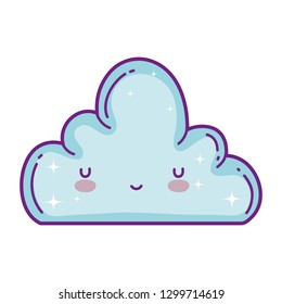 cute cloud kawaii character