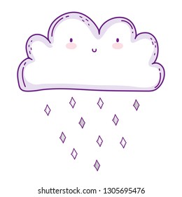 cute cloud kawaii character