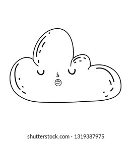 cute cloud kawaii character