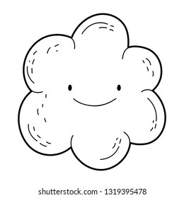 cute cloud kawaii character
