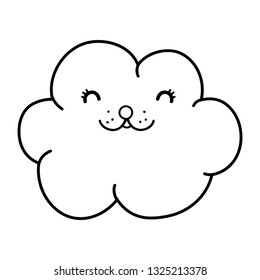 cute cloud kawaii character