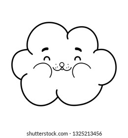 cute cloud kawaii character