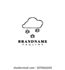 cute cloud logo icon design vector modern vector illustration
