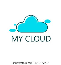 Cute cloud logo for weather