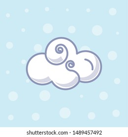 cute cloud nature isolated icon