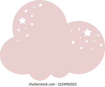 Cute cloud on background. Vector illustration.
