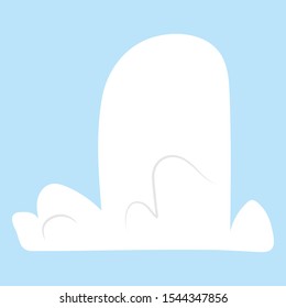 Cute cloud on light blue background vector illustartion hand draw desing 
